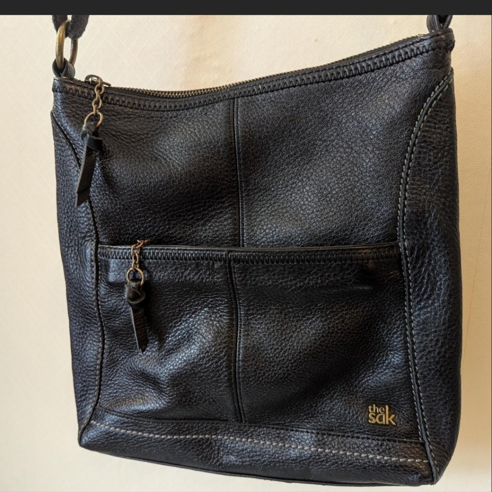 The Sak Black Crossbody Genuine Leather